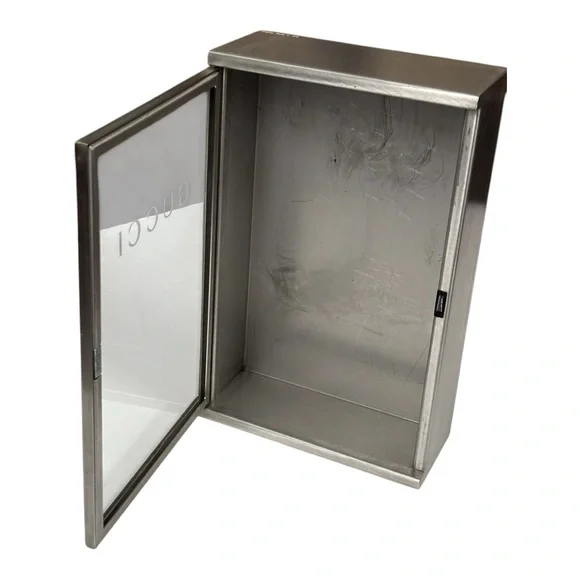 Gucci Made in Italy stainless steel retail counter display merchandise case